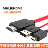 MHL转HDMI线三星note3 s4/5安卓手机连接电视车载导航高清适配器