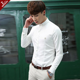 衣服男白衬衫男长袖韩版帅气薄款商务修身型青年男士衬衣夏季透气