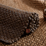 印度进口手工地毯 天然黄麻欧式餐厅地毯 简约现代夏天 瑞纳斯