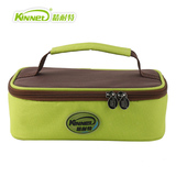 精耐特 清绿色饭盒袋便当包 日式手提饭盒包 防水保温包 保温保冰