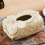 欧式陶瓷纸巾盒奢华客厅高档创意餐桌茶几纸抽盒抽纸盒复古摆件