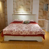 欧式环保水性漆全纯实木床美式榆木床箱体床双人储物床床类儿童床