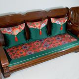 红木沙发坐垫 实木椅海棉垫 中国风复古春秋椅垫三人凉椅坐垫冬