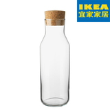 IKEA宜家代购 365+ 带盖玻璃水瓶 密封罐 透明耐热玻璃 配软木塞