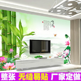 中式大型3D立体竹子壁画电视背景墙墙纸无纺布壁纸山水情无缝墙布