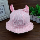 婴儿帽子0-3-6个月春夏公主遮阳帽女宝宝新生儿帽子纯棉可爱韩版