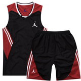 乔丹双面穿篮球服套装男大码训练比赛背心队服篮球服球衣团购定制