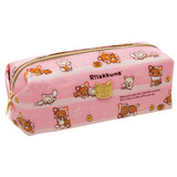 San-X 轻松熊 猫咪版笔袋 可爱 卡通粉色 防水笔袋 大容量 日本