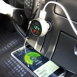 车载温度计 汽车电压检测表 多功能USB手机充电器 汽车用品