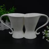 包邮骨质瓷杯子陶瓷创意可爱个性水杯咖啡杯礼品心形情侣对杯批发