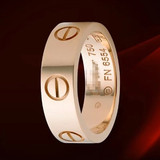 时尚经典流行 高品质镀18K玫瑰金情侣卡地亚男女士戒指手镯戒指
