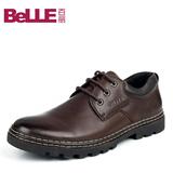 Belle/百丽男鞋男士商务休闲皮鞋透气系带男皮鞋单鞋1YZ01CM3