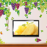 大型贴纸 墙贴客厅沙发电视背景墙贴花 葡萄藤 幼儿园教室水果贴