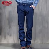 ERQ特 春季新款男装牛仔裤低腰商务加厚小直筒时尚长裤休闲裤潮