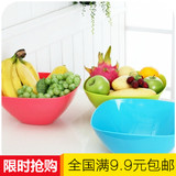 创意家居收纳托盘时尚欧式水果篮圆形干果盆塑料水果盘子零食果篮