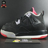 国内现货 Nike Air Jordan 4 AJ4 TD 黑红 小童BB鞋 308500-089