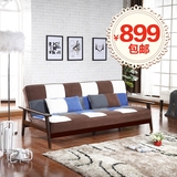 特价小户型实木折叠沙发2米现代简约布艺宜家客厅书房沙发床两用