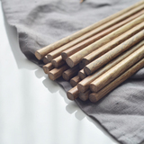 天然鸡翅木筷子无漆无蜡日本日式原木餐具火锅实木筷家用10双套装