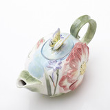 精美礼品陶瓷鸟语花香小茶壶立体欧式咖啡壶创意花草茶下午茶茶具