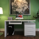 简约现代白色烤漆电脑桌台式桌家用书桌写字台笔记本办公桌包邮