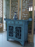现代新中式古典实木彩漆手绘复古家具中国风鞋柜玄关柜储物收纳柜