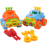 儿童益智拼装拆装工具男孩可拆卸组合玩具螺丝工程车玩具2-3-4岁