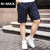 NMAX大码男装潮牌 夏季新款直筒印花裤子 加肥加大宽松休闲短裤子