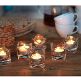0.2温馨宜家IKEA凡斯纳小圆蜡烛托装饰用烛台玻璃蜡烛台装扮用品