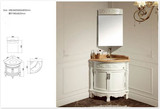 美式三角卫浴柜橡木落地转角柜墙角浴室柜镜柜欧式洗手台盆柜组合