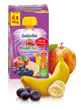 德国直邮bebivita 贝唯他 香蕉+蓝莓+苹果 吸吸乐 4袋x90g 1-3岁