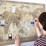 贝尔韩国indigo世界地图DIY旅行地图 PVC封面墙上装饰画壁画墙挂