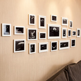 森淼欧式黑白照片墙挂墙相框画框墙组合创意相框墙客厅欧美相片墙