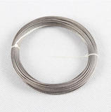直径1.5mm2米普通包胶钢丝绳不打头 2个双孔锁线 2个1.5mm铝扣件