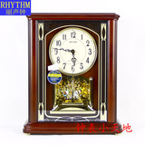 RHYTHM 丽声钟表正品 欧式田园实木客厅卧室创意座钟 音乐CRH226