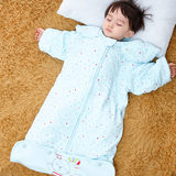 婴儿睡袋春秋夹薄棉款新生儿童宝宝纯棉冬季防踢被睡袋