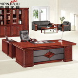 油漆实木贴皮大班台老板桌 主管经理桌老板办公桌1.8 2.2 2.4米