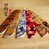 【白鸟居】日本进口棉布和风布艺双层扇套 牡丹 日式7寸折扇扇袋