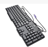 罗技K100有线键盘超薄防水PS/2圆口 电脑办公游戏键盘 赛格实体店