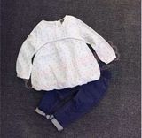 外贸原单女宝宝女童婴儿秋季长袖娃娃衣上衣衬衣纯棉打底衫