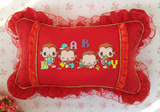 法国DMC绣线十字绣套件 羊宝宝枕头 婴儿 儿童枕头系列 猴宝礼物