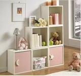 儿童储物柜收纳柜置物柜组合简约书柜楼梯自由宜家玩具小带门锁