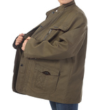 春秋中老年人男装立领外套50-60岁爸爸装加肥加大码风衣中年夹克