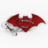 热销推荐 Batman v Superman 蝙蝠侠大战超人 标志合金项链钥匙扣