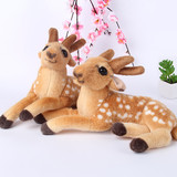 毛绒玩具长颈鹿公仔仿真梅花鹿小鹿布娃娃玩偶可爱圣诞节生日礼物