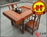 功夫茶桌茶艺桌 实木桌椅组合 仿古雕刻家具 泡茶桌办公室会客桌