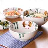 NDP 大号面碗汤碗陶瓷手绘釉下彩 日式餐具拉面碗 易清洗微波适用