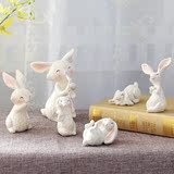 欧式创意卡通兔可爱动物客厅儿童房桌面家居装饰品小摆件结婚礼物