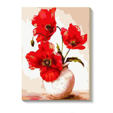 【佳彩天颜】 diy数字油画 客厅风景花卉大幅手绘装饰画 瓶中花朵