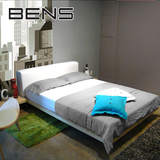 BENS奔斯韩式榻榻米板式床1.8米双人床1.5米简约现代小户型床302
