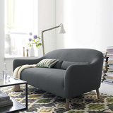 北欧布艺沙发宜家单双三人沙发椅客厅卧室现代家具小户型布艺沙发